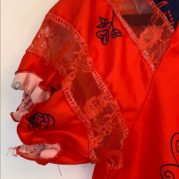 Blue and red blouse - Picture 4 of 4